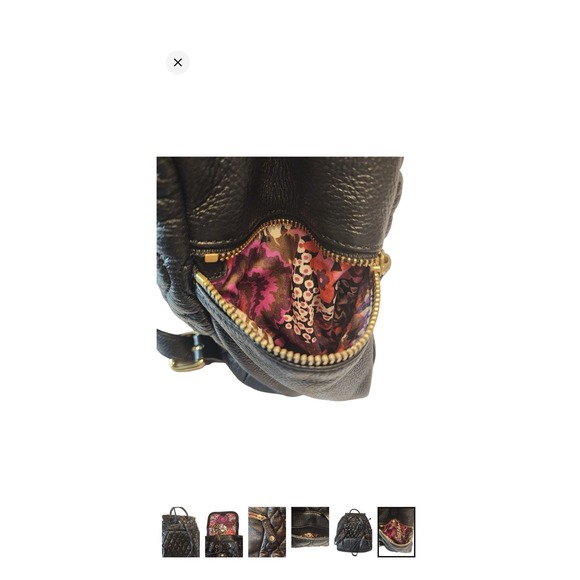 Vera Bradley Amy Quilted Leather Soft Backpack‎ Black main image 5